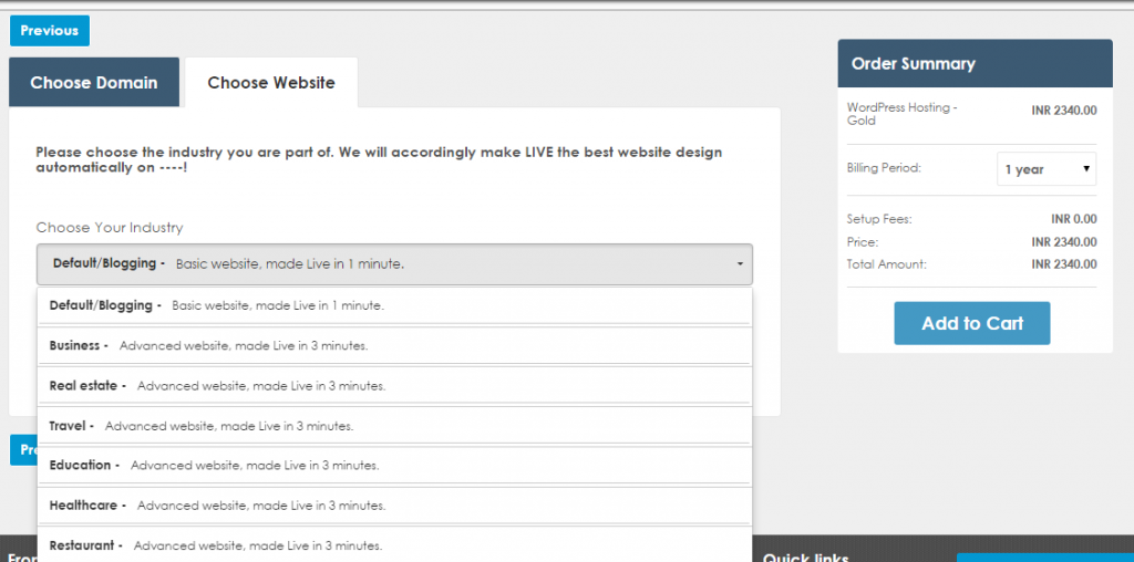 create wordpress site