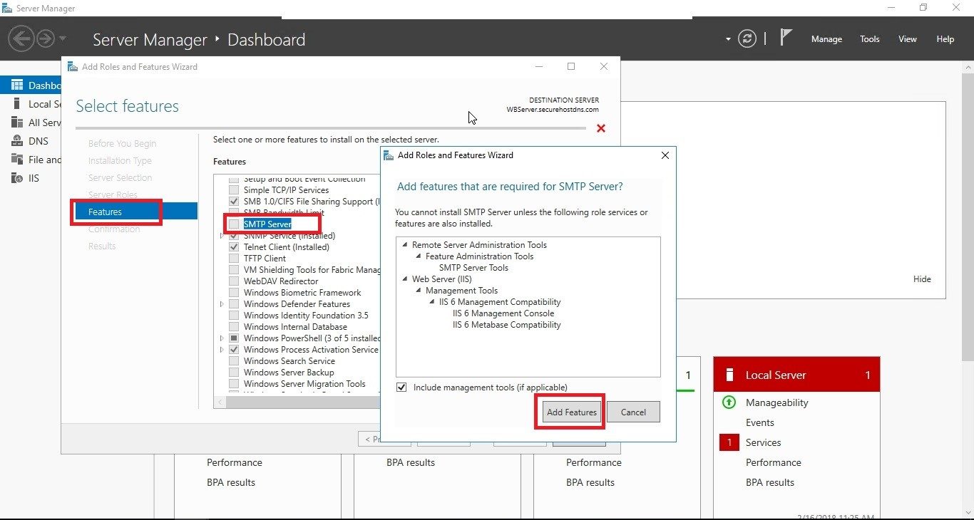 Step by step tutorial on how to configure SMTP server in Windows server 2016 6