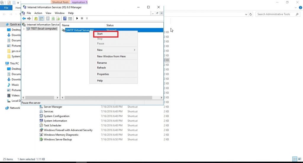 Step by step tutorial on how to configure SMTP server in Windows server 2016 12