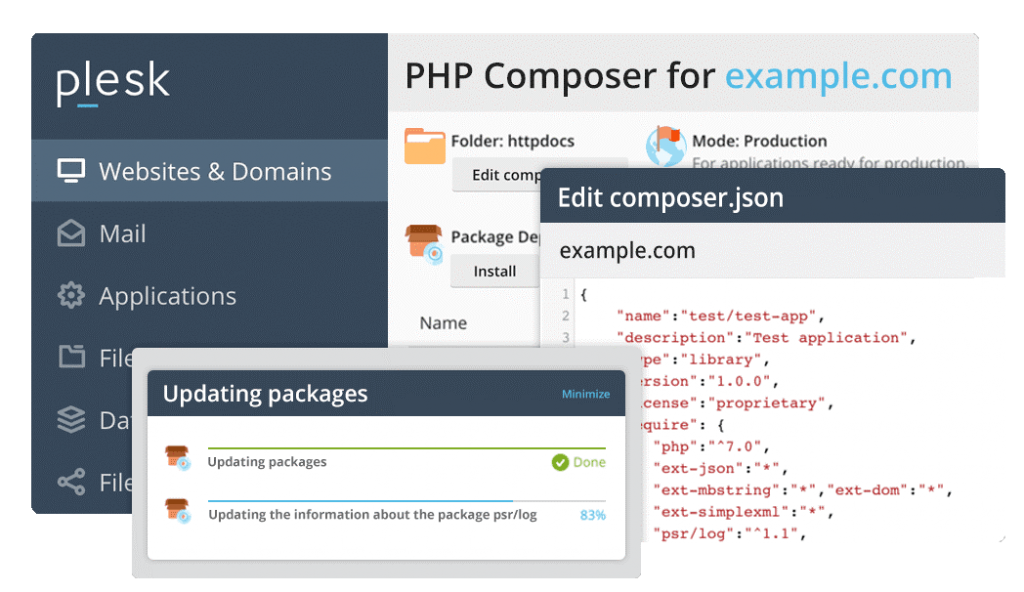 Plesk-PHP Composer