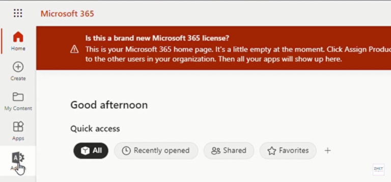 How to assign Microsoft 365 license in the admin panel
