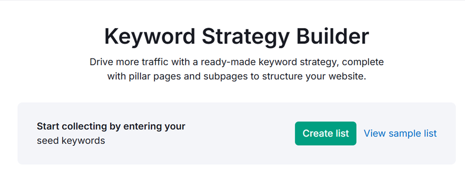 Keyword Strategy Builder