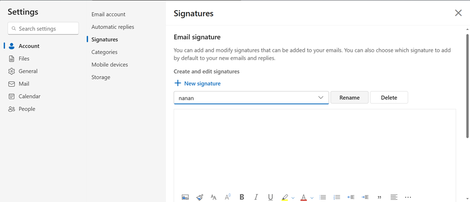 Microsoft Outlook Signature